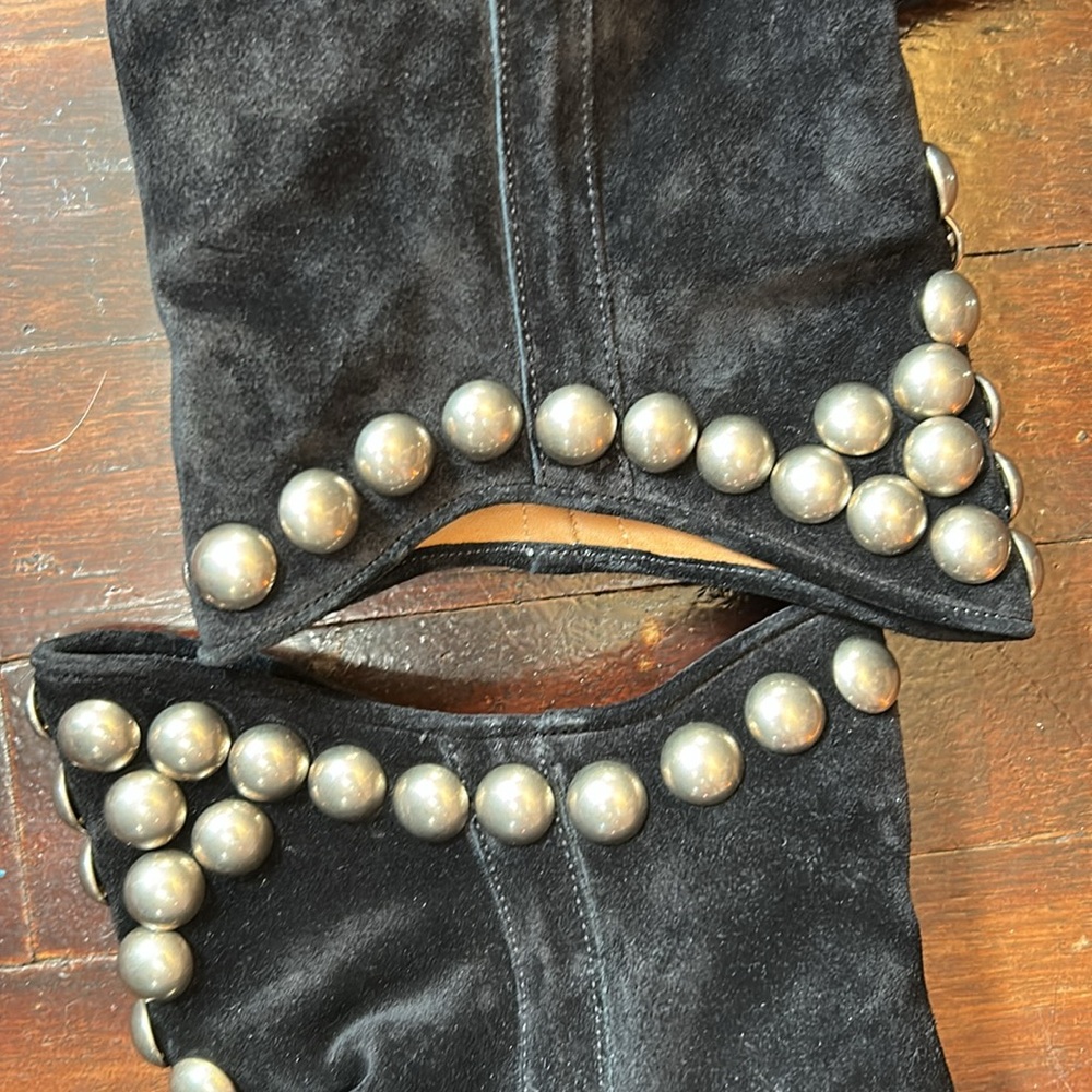 Isabel Marant Studded Black Ankle Boots - Picture 6 of 11
